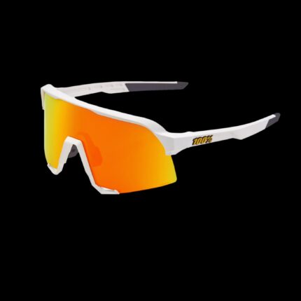 Lentes Ciclismo 100% S3 Soft Tact White - Hiper Red Multilayer Mirror Lens