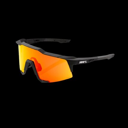 Lentes Ciclismo 100% Speedcraft Soft Tact Black - Hiper Red Multilayer Mirror Lens